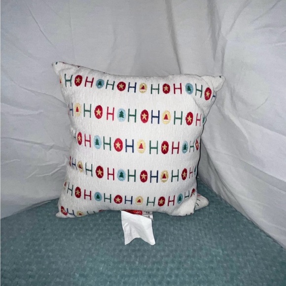 Threshold Other - Threshold Holiday Pillow with Red, Green, and Gold Accents